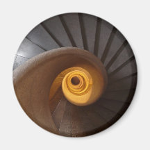 Dark Spiral Stairs Photo Fridge Magnet