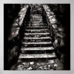 dark stone stairs posters