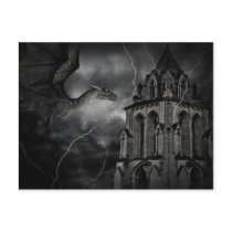 Dark stormy night postcard