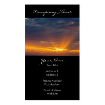Dark Sunset Photo Business Cards
