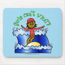 Dark Surfer Girl Mousepad