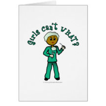 Dark Surgeon Girl Greeting Cards