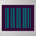 dark teal and dark purple stripes posters