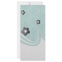 dark teal blue green distressed damask rack card design