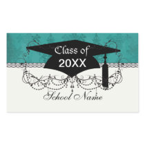 dark teal blue green distressed damask sticker