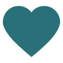 Dark Teal Heart Sticker