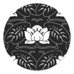 Dark Water Lily Motif Stickers