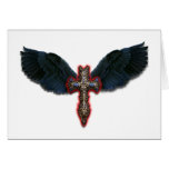 Dark winged Cross Card