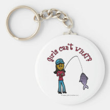 Dark Woman Fishing Key Chains