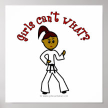 Dark Womens Karate Poster