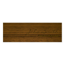 Dark Wood Pharmacologist Business Card