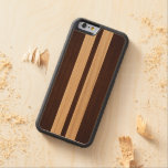 Dark Wood Rosewood Stripes - Wood Grain Look Maple iPhone 6 Bumper Case