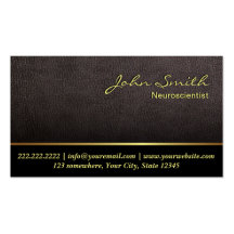 Darker Leather Neuroscience Business Card