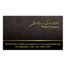 Darker Leather Plastic Surgeon Business Card