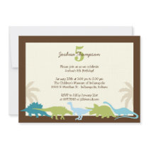 Darling Dinosaurs Birthday Party Invitation