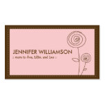 Darling Flower Mummy Calling Card (pink) Business Card