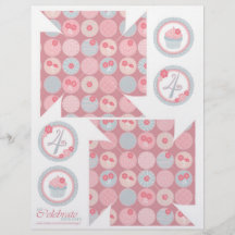 Darling Girl Pinwheel 4 Flyers