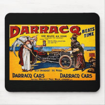 Darracq - Vintage Auto Advertisement Mouse Pad