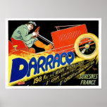 Darracq ~ Vintage French Motor Car Ad Poster