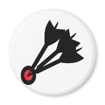 dart arrows bullseye refrigerator magnet