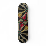 Dart board game skate board deck