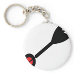 dart in bull´s eye icon key chain