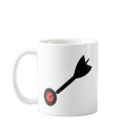 dart in bull´s eye icon coffee mug