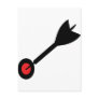 dart in bull´s eye icon post cards