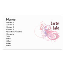 Darts Babe Business Card Templates