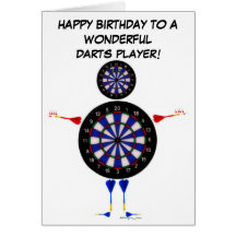 Darts Player Birthday Greeting Card