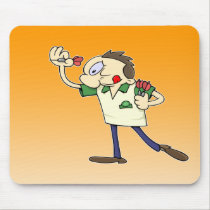 Darts player mousepads