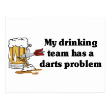 Darts Team Postcard