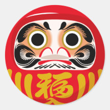 Daruma Doll Round Sticker