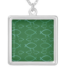 Darwin Fish Pendant Necklace