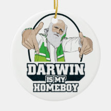 Darwin Is My Homeboy (Full Colour) Christmas Ornaments