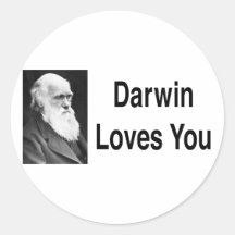 Darwin Loves You 2 Round Sticker