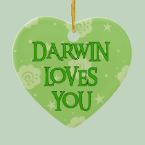 Darwin Loves You ornaments