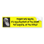 Darwin was wrong bumper stickers