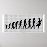 Darwinian Evolution of Rap "RAPPER" Art Poster posters