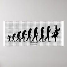 Darwinian Evolution of Rap "RAPPER" Art Poster