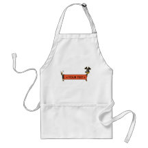 Daschund Dog Customisable, <YOUR TEXT> Aprons
