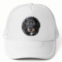 Daschund Puppy Dog Baseball Cap Trucker Hat