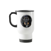 Daschund Puppy Dog Plastic Travel Mug
