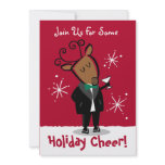 Dasher Reindeer Custom Invitation