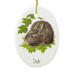 Dated, Custom Bunny Rabbit Ornament Animal ornaments