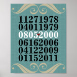 Dated Wall Art - Families w/3 Children Print