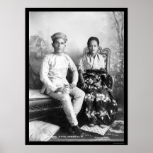 Datto Mandi and His Wife in the Philippines 1903 Posters