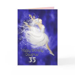 Daughter age 35, leaping ballerina birthday card