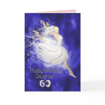 Daughter age 60, leaping ballerina birthday card