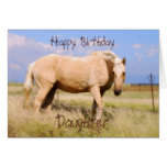Daughter Happy Birthday Palomino Horse Card